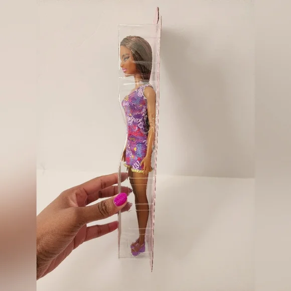 NRFB, NIB Barbie Teresa Doll with Purple Dress with Barbie Logo. - Picture 4 of 9